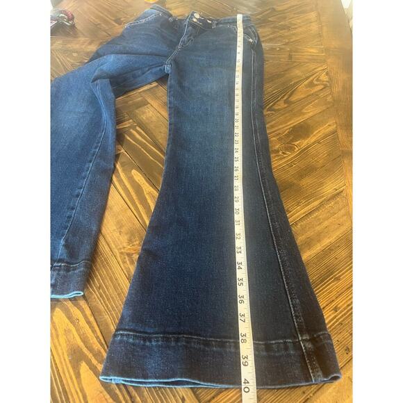 Rock & Roll Cowgirl High Rise Trousers Jeans Women 28 Aztec Western Rodeo Fringe - Picture 7 of 13